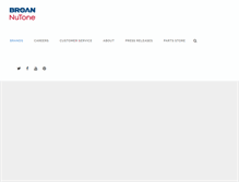 Tablet Screenshot of broan-nutone.com